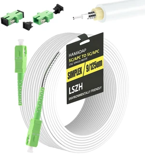 82FT Armored SC/APC Fiber Optic Internet Cable for Modem Relocation Pet Proof Single Mode Patch Cord for AT&T Fiber, Verizon Fios, Google, OS2 Modem Replacement & Extension (with 2 Couplers) 82FT Armored SC/APC Fiber Optic Internet Cable for Modem Relocation Pet Proof Single Mode Patch Cord for AT&T Fiber, Verizon Fios, Google, OS2 Modem Replacement & Extension (with 2 Couplers)