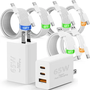 65W USB C Super Fast Charger for Samsung S26 Ultra,3-Port Type C Laptop Adapter Block with 3+6ft USB&3+6+10+10ft USBC Cable for Samsung Galaxy S26 Ultra S25/S24/S23,Tab,MacBook, iPhone 17/16-White 65W USB C Super Fast Charger for Samsung S26 Ultra,3-Port Type C Laptop Adapter Block with 3+6ft USB&3+6+10+10ft USBC Cable for Samsung Galaxy S26 Ultra S25/S24/S23,Tab,MacBook, iPhone 17/16-White