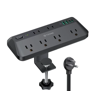 20W USB C Desk Clamp Power Strip Fit 1.97" Tabletop, ETL List, 6ft 1700J Surge Protector with 6 Outlets, Desktop Edge Mount Extension Cord,Flat Plug for Teacher Must Haves, Office, Black 20W USB C Desk Clamp Power Strip Fit 1.97" Tabletop, ETL List, 6ft 1700J Surge Protector with 6 Outlets, Desktop Edge Mount Extension Cord,Flat Plug for Teacher Must Haves, Office, Black