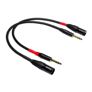 1/4 Inch to 3-pin XLR Cable, 6.35mm Quarter inch TRS Male to XLR Male Microphone Balanced Cable (1FT) 1/4 Inch to 3-pin XLR Cable, 6.35mm Quarter inch TRS Male to XLR Male Microphone Balanced Cable (1FT)