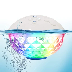 Floating Pool Speaker w/Colorful Lights, Portable Wireless Pool Speaker Bluetooth Waterproof IP68, Built-in Mic & Crystal Clear Sound Floating Hot Tub Speakers for Pools Party Outdoor (White) Floating Pool Speaker w/Colorful Lights, Portable Wireless Pool Speaker Bluetooth Waterproof IP68, Built-in Mic & Crystal Clear Sound Floating Hot Tub Speakers for Pools Party Outdoor (White)