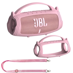 Silicone Cover Case for JBL Charge 5 Portable Bluetooth Speaker Protective Skin Holder for JBL Charge 5 Speaker Accessories, NOT Fit Wi-Fi Version (Pink Case) Silicone Cover Case for JBL Charge 5 Portable Bluetooth Speaker Protective Skin Holder for JBL Charge 5 Speaker Accessories, NOT Fit Wi-Fi Version (Pink Case)
