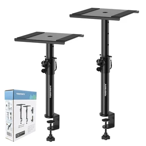 Set of 2 Studio Monitor Stands Desktop Speaker Stands Height Adjustable 12" to 18" Speaker Stands with Desk Clamp Set of 2 Studio Monitor Stands Desktop Speaker Stands Height Adjustable 12" to 18" Speaker Stands with Desk Clamp