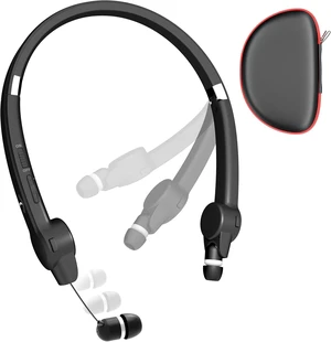 Foldable Bluetooth Neckband Headphones, Wireless Sports Headset with Retractable Earbuds, Sweatproof Noise Cancelling Stereo Earphones with Built-in Mic for Running, Workout (True Black) Foldable Bluetooth Neckband Headphones, Wireless Sports Headset with Retractable Earbuds, Sweatproof Noise Cancelling Stereo Earphones with Built-in Mic for Running, Workout (True Black)