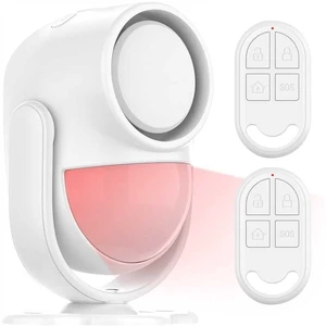 125dB Loud Motion Sensor Alarm with 328ft Dual Remote (40ft PIR Detector, 3*AA Batteries), Indoor Wireless Infrared Security Motion Detector with Siren for Homes/Sheds (White - 2 Remotes) 125dB Loud Motion Sensor Alarm with 328ft Dual Remote (40ft PIR Detector, 3*AA Batteries), Indoor Wireless Infrared Security Motion Detector with Siren for Homes/Sheds (White - 2 Remotes)