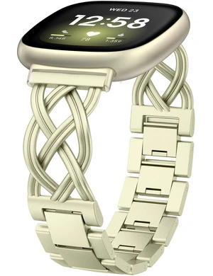 Metal Band Compatible with Fitbit Versa 4/Versa 3/Sense 2/Sense Bands Women, Celtic Stainless Steel Strap Dressy Bracelet Designer Pretty Wristband Metal Band Compatible with Fitbit Versa 4/Versa 3/Sense 2/Sense Bands Women, Celtic Stainless Steel Strap Dressy Bracelet Designer Pretty Wristband