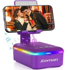 Gifts for Men Women,Cell Phone Stand with Bluetooth Speaker,LED Light,and Lanyard,Cool Tech Gadgets,Unique Birthday Gifts for Men Husband Mom Dad-Purple Gifts for Men Women,Cell Phone Stand with Bluetooth Speaker,LED Light,and Lanyard,Cool Tech Gadgets,Unique Birthday Gifts for Men Husband Mom Dad-Purple