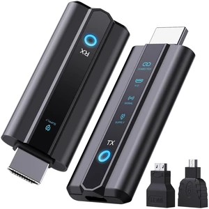 2026 New Wireless HDMI Transmitter Receiver Kit 4K Decode 1080P@60Hz 360FT/110M Extender, 5GHz HQ Streaming Video/Audio from PC Laptop to Monitor, Auto Connect Plug&Play, for Office Classroom 2026 New Wireless HDMI Transmitter Receiver Kit 4K Decode 1080P@60Hz 360FT/110M Extender, 5GHz HQ Streaming Video/Audio from PC Laptop to Monitor, Auto Connect Plug&Play, for Office Classroom