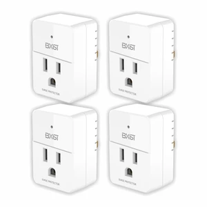 Single Outlet Surge Protector, Mini Surge Protector for Refrigerators, PC, TV and Home Appliances, Flat Plug Wall Mount Power Suppressor with LED Indicators, 15A, 1800W, 120V, 4 Pack Single Outlet Surge Protector, Mini Surge Protector for Refrigerators, PC, TV and Home Appliances, Flat Plug Wall Mount Power Suppressor with LED Indicators, 15A, 1800W, 120V, 4 Pack