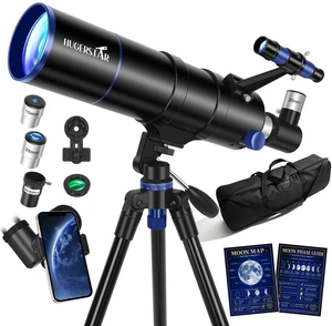 Telescope for Adults High Powered, 90mm Aperture 600mm Portable Refractor Telescopes for Kids & Astronomy Beginners with Moon Filter, Moon Phase Guide, Tripod, Phone Adapter & Carry Bag Telescope for Adults High Powered, 90mm Aperture 600mm Portable Refractor Telescopes for Kids & Astronomy Beginners with Moon Filter, Moon Phase Guide, Tripod, Phone Adapter & Carry Bag