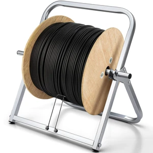 Durable Single Axle Cable Caddy, 16 x 20 in Wire Spool Rack Holder Cable Spool Holder, Commercial Industrial Steel Wire Rack Dispenser, up to 100 lb Capacity Durable Single Axle Cable Caddy, 16 x 20 in Wire Spool Rack Holder Cable Spool Holder, Commercial Industrial Steel Wire Rack Dispenser, up to 100 lb Capacity