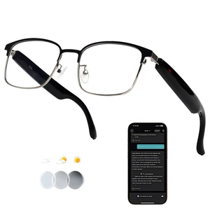 AI Smart Bluetooth Glasses with Speakers, Translation & Photochromic 170mAh battery, open-ear audio for music, ideal for travel, work, sports AI Smart Bluetooth Glasses with Speakers, Translation & Photochromic 170mAh battery, open-ear audio for music, ideal for travel, work, sports