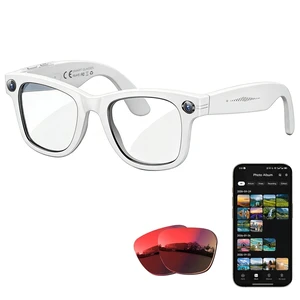 AI Smart Glasses with Camera, White Bluetooth Glasses for Men Women Anti-Shake Video, Real Time Translation, AI Voice Assistant, Object Recognition AI Smart Glasses with Camera, White Bluetooth Glasses for Men Women Anti-Shake Video, Real Time Translation, AI Voice Assistant, Object Recognition