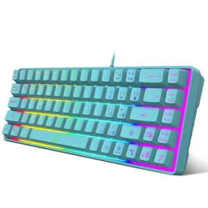 65% Membrane Gaming Keyboard, RGB (68 Keys,Blue) Compact Wired Small Gaming Keyboard for PC/Mac Gamer, Typist, Travel, Easy to Carry on Business Trip 65% Membrane Gaming Keyboard, RGB (68 Keys,Blue) Compact Wired Small Gaming Keyboard for PC/Mac Gamer, Typist, Travel, Easy to Carry on Business Trip