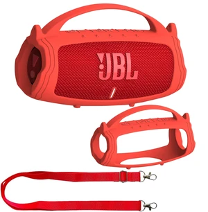 Silicone Cover Case for JBL Charge 5 Portable Bluetooth Speaker Protective Skin Holder for JBL Charge 5 Speaker Accessories, NOT Fit Wi-Fi Version (Red Case) Silicone Cover Case for JBL Charge 5 Portable Bluetooth Speaker Protective Skin Holder for JBL Charge 5 Speaker Accessories, NOT Fit Wi-Fi Version (Red Case)