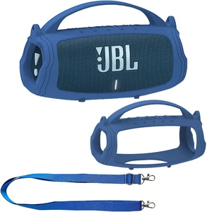 Silicone Cover Case for JBL Charge 5 Portable Bluetooth Speaker Protective Skin Holder for JBL Charge 5 Speaker Accessories, NOT Fit Wi-Fi Version (Blue Case) Silicone Cover Case for JBL Charge 5 Portable Bluetooth Speaker Protective Skin Holder for JBL Charge 5 Speaker Accessories, NOT Fit Wi-Fi Version (Blue Case)