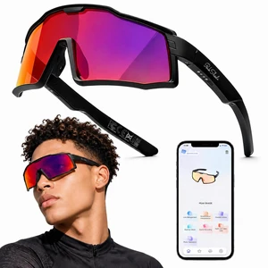 AI Smart Glasses with Open-Ear Audio, Orange Red Bluetooth Sunglasses, Polarized UV400, Hands-Free Calls, Real-Time Translation, Recording, IP65 Waterproof,Cycling Running AI Smart Glasses with Open-Ear Audio, Orange Red Bluetooth Sunglasses, Polarized UV400, Hands-Free Calls, Real-Time Translation, Recording, IP65 Waterproof,Cycling Running