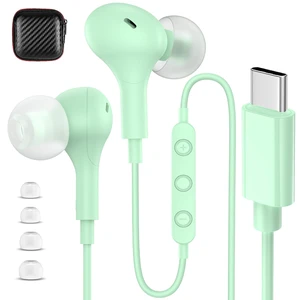 USB C Headphones Wired Earbuds for iPhone 18 Pro Max 17 16 15,Green for Samsung S26 S25 Ultra S24 Wired Headphones,Corded USB Type C Earphone with Microphone&Remote for iPad 10 11th Pixel 10a 9 USB C Headphones Wired Earbuds for iPhone 18 Pro Max 17 16 15,Green for Samsung S26 S25 Ultra S24 Wired Headphones,Corded USB Type C Earphone with Microphone&Remote for iPad 10 11th Pixel 10a 9