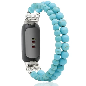 Bracelets Compatible with Fitbit Inspire 3 Bands for Women Beaded Wristband Adjustable Gemstone Replacement Straps Bracelets Compatible with Fitbit Inspire 3 Bands for Women Beaded Wristband Adjustable Gemstone Replacement Straps