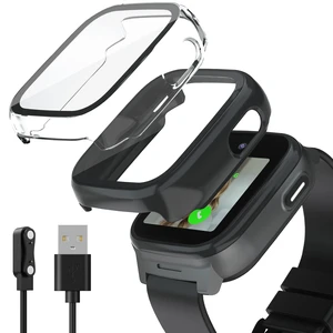 Compatible with Cosmo JrTrack 5 Screen Protector, 2 Pack Hard PC Case with HD Clear Tempered Glass Screen Protector for Cosmo JrTrack 5 Watch for Kids Boys Girls Compatible with Cosmo JrTrack 5 Screen Protector, 2 Pack Hard PC Case with HD Clear Tempered Glass Screen Protector for Cosmo JrTrack 5 Watch for Kids Boys Girls