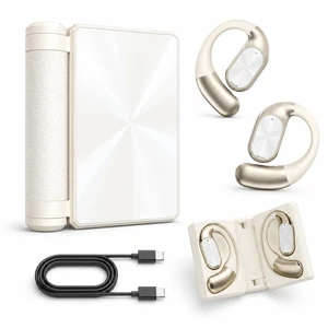 Open-Ear Headphones, Bluetooth 6.0 with Dual-Fold Design, IPX5 Waterproof, 24h Long Battery Life, Secure Comfortable Fit, Sweatproof for Sports/Fitness/Travel/Workouts(White) Open-Ear Headphones, Bluetooth 6.0 with Dual-Fold Design, IPX5 Waterproof, 24h Long Battery Life, Secure Comfortable Fit, Sweatproof for Sports/Fitness/Travel/Workouts(White)