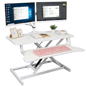 Standing Desk Converter, Height Adjustable, Dual Monitor with Keyboard Tray Wide Keyboard Tray, Sturdy Construction, Sit-to-Stand Transition, Easy Assembly Tabletop Workstation for Home & Office Standing Desk Converter, Height Adjustable, Dual Monitor with Keyboard Tray Wide Keyboard Tray, Sturdy Construction, Sit-to-Stand Transition, Easy Assembly Tabletop Workstation for Home & Office