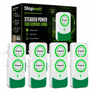 Stopwatt 8Pack Plug-in Voltage Protector for Home Appliance, Electricity Saving Box, Surge Protection & Brownout Protection Device, Household Electronics Safe Guard Stopwatt 8Pack Plug-in Voltage Protector for Home Appliance, Electricity Saving Box, Surge Protection & Brownout Protection Device, Household Electronics Safe Guard