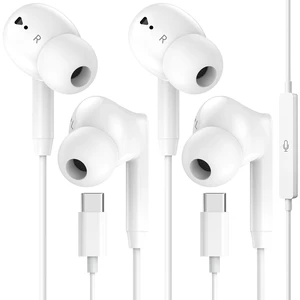 2Pack- USB C Headphones Wired in- Ear Buds for iPhone 17 16 15 Pro Max Type C Wired Earbuds USBC Earphones with Mic Volume Control Stereo Noise Isolation for iPhone and More USB-C Devices 2Pack- USB C Headphones Wired in- Ear Buds for iPhone 17 16 15 Pro Max Type C Wired Earbuds USBC Earphones with Mic Volume Control Stereo Noise Isolation for iPhone and More USB-C Devices