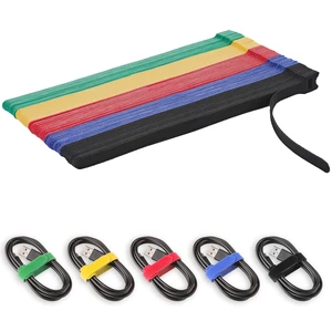 Reusable Hook and Loop Cable Ties, Multicolor, 10 Inch, 50 Pack Adjustable Wire and Cable Management Straps, Heavy Duty Cord Organization, ColorCoded for Desks, Home Offices, Data Centers Reusable Hook and Loop Cable Ties, Multicolor, 10 Inch, 50 Pack Adjustable Wire and Cable Management Straps, Heavy Duty Cord Organization, ColorCoded for Desks, Home Offices, Data Centers