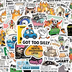 Sarcastic Funny Stickers for Adults (220+pcs) Waterproof Vinyl High-Definition Print, Easy Tear & Peel, Great Value Multi-Pack, Fun for Sharing, Group Play for Laptop, Water Bottle, Phone Sarcastic Funny Stickers for Adults (220+pcs) Waterproof Vinyl High-Definition Print, Easy Tear & Peel, Great Value Multi-Pack, Fun for Sharing, Group Play for Laptop, Water Bottle, Phone