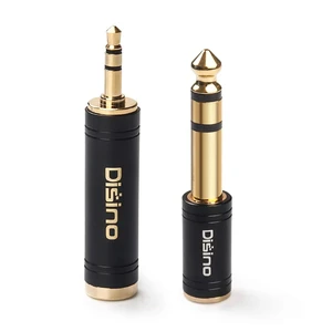 3.5mm to 1/4 Inch Headphone Adapter, 1/4 Inch Jack Male to 1/8 Inch Female Mini Jack Stereo Adapter, Gold-Plated Pure Copper Aux Audio Interface Headphone Converter, Black - 2 Pack 3.5mm to 1/4 Inch Headphone Adapter, 1/4 Inch Jack Male to 1/8 Inch Female Mini Jack Stereo Adapter, Gold-Plated Pure Copper Aux Audio Interface Headphone Converter, Black - 2 Pack