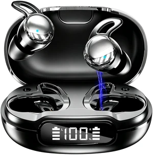2026 Sleep Earbuds Bluetooth 6.1 - Ultra Comfort Sleeping Headphones Invisible Ear Plugs for Side Sleepers, 48H Playtime, Crystal-Clear Calls - Silver Black 2026 Sleep Earbuds Bluetooth 6.1 - Ultra Comfort Sleeping Headphones Invisible Ear Plugs for Side Sleepers, 48H Playtime, Crystal-Clear Calls - Silver Black