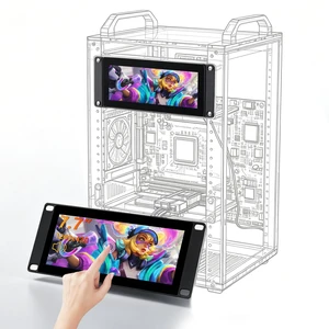 7.84 Inch 1280×400 Touch Screen Rackmount Monitor, 2U Rack Mount LCD Touch Display Builtin Speakers for DeskPi RackMate T0/T1/T2/T0 Plus/T1 Plus/TL1 Server Cabinet & 10Inch Server Rack 7.84 Inch 1280×400 Touch Screen Rackmount Monitor, 2U Rack Mount LCD Touch Display Builtin Speakers for DeskPi RackMate T0/T1/T2/T0 Plus/T1 Plus/TL1 Server Cabinet & 10Inch Server Rack