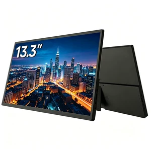 13.3" Portable Monitor with HDMI USB-C Plug and Play, Travel Screen 1366x768 HD 60Hz 16:9 Screen, 200 Nits Brightness, Ultra Slim 0.39" Travel External Display for Laptop PC 13.3" Portable Monitor with HDMI USB-C Plug and Play, Travel Screen 1366x768 HD 60Hz 16:9 Screen, 200 Nits Brightness, Ultra Slim 0.39" Travel External Display for Laptop PC