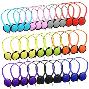 30 Pack Over Ear Wired Headphones Bulk for School Classroom Student, Adjustable Headband with 3.5mm Jack, Lightweight Design Earphones for Classroom Learning and Testing (Multicolor) 30 Pack Over Ear Wired Headphones Bulk for School Classroom Student, Adjustable Headband with 3.5mm Jack, Lightweight Design Earphones for Classroom Learning and Testing (Multicolor)