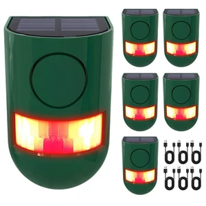 Solar Motion Sensor Alarm Outdoor 4 Working Mode Motion Activated Alarm 129dB Loud Sound Noise Maker IP65 Waterproof Motion Detector with Strobe Light for Yard Farm Garden 6PC Solar Motion Sensor Alarm Outdoor 4 Working Mode Motion Activated Alarm 129dB Loud Sound Noise Maker IP65 Waterproof Motion Detector with Strobe Light for Yard Farm Garden 6PC