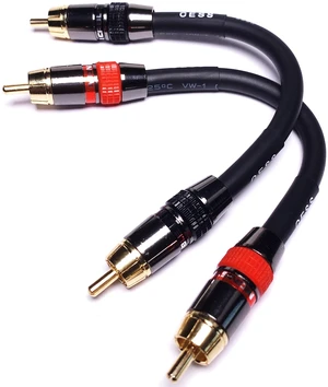 Low Noise 12 Gauge Premium RCA Audio Line Patch Cable (4 Inches) Made of 12AWG coaxial cable and is shielded to prevent EMI or RFI interference from entering your audio system Low Noise 12 Gauge Premium RCA Audio Line Patch Cable (4 Inches) Made of 12AWG coaxial cable and is shielded to prevent EMI or RFI interference from entering your audio system