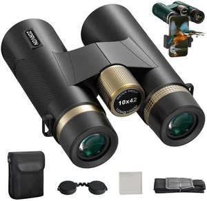 10x42 HD Binoculars for Adults, BAK4 Prism for Bird Watching & Cruise High-Powered Optics with 23mm Large Eyepiece, Low-Light Vision, Easy Focus, IPX7 Waterproof for Hunting, Travel 10x42 HD Binoculars for Adults, BAK4 Prism for Bird Watching & Cruise High-Powered Optics with 23mm Large Eyepiece, Low-Light Vision, Easy Focus, IPX7 Waterproof for Hunting, Travel