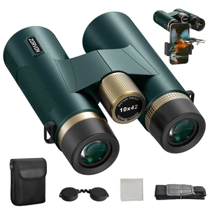 10x42 HD Binoculars for Adults, BAK4 Prism for Bird Watching & Cruise High-Powered Optics with 23mm Large Eyepiece, Low-Light Vision, Easy Focus, IPX7 Waterproof for Hunting, Travel 10x42 HD Binoculars for Adults, BAK4 Prism for Bird Watching & Cruise High-Powered Optics with 23mm Large Eyepiece, Low-Light Vision, Easy Focus, IPX7 Waterproof for Hunting, Travel