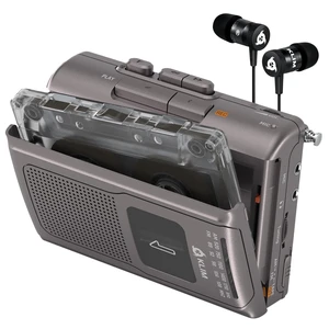 K8 Cassette Player, Portable Recorder with AM FM Radio and Built-in Speaker Includes a Headphone Jack, Earphones, Onboard Microphone for Easy, Comfortable Voice Recording - Ash K8 Cassette Player, Portable Recorder with AM FM Radio and Built-in Speaker Includes a Headphone Jack, Earphones, Onboard Microphone for Easy, Comfortable Voice Recording - Ash