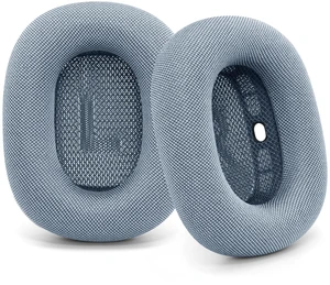Ear Cushions for AirPods Max 1 & 2 Version, Mesh Fabric Ear Pad Replacement Headphone Earpad Covers with Upgraded Magnet Silicine Gel (Light Blue) Ear Cushions for AirPods Max 1 & 2 Version, Mesh Fabric Ear Pad Replacement Headphone Earpad Covers with Upgraded Magnet Silicine Gel (Light Blue)