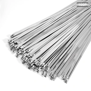 Metal Zip Ties 18 inch Stainless Steel Cable Ties 100 Pack 270 lbs Heavy Duty Self-locking Wire Ties High Temp Zipties Chain Link fence Ties Multi Purpose Binding for Machinery Vehicles Pipes Fence Metal Zip Ties 18 inch Stainless Steel Cable Ties 100 Pack 270 lbs Heavy Duty Self-locking Wire Ties High Temp Zipties Chain Link fence Ties Multi Purpose Binding for Machinery Vehicles Pipes Fence
