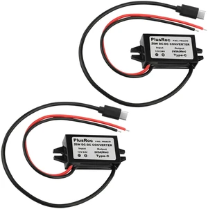 2-Pack Waterproof DC 12V/24V to 5V 5A Buck Converter, USB-C Output Stable Power Output, Waterproof Sealed Enclosure, Built-in Multi-Protection For Raspberry Pi 5, Automotive & DIY Projects 2-Pack Waterproof DC 12V/24V to 5V 5A Buck Converter, USB-C Output Stable Power Output, Waterproof Sealed Enclosure, Built-in Multi-Protection For Raspberry Pi 5, Automotive & DIY Projects