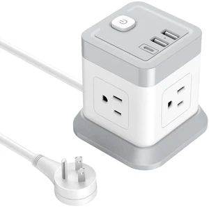 Power Strip Cube Desktop Charging Station 4 Outlets 3 USB Ports 10FT Extension Cord, Overload Protection, Widely Spaced Outlets, Compact for Travel Cruise Ship Dorm ETL Listed Power Strip Cube Desktop Charging Station 4 Outlets 3 USB Ports 10FT Extension Cord, Overload Protection, Widely Spaced Outlets, Compact for Travel Cruise Ship Dorm ETL Listed