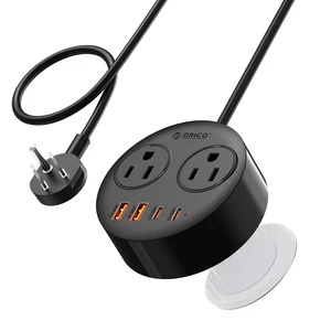 Magnetic Power Strip with 20W PD Fast Charging USB C Ports 6-in-1 Round Desktop Extension Cord (10ft) with 2 AC Outlets, 2 USB-C, 2 USB-A, Wall Mountable for Dorm Room & Office Magnetic Power Strip with 20W PD Fast Charging USB C Ports 6-in-1 Round Desktop Extension Cord (10ft) with 2 AC Outlets, 2 USB-C, 2 USB-A, Wall Mountable for Dorm Room & Office