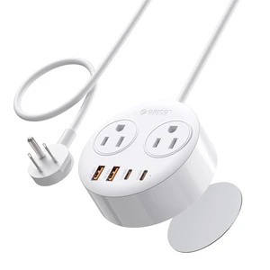 Magnetic Power Strip with 20W PD Fast Charging USB C Ports 6-in-1 Round Desktop Extension Cord (10ft) with 2 AC Outlets, 2 USB-C, 2 USB-A, Wall Mountable for Dorm Room & Office Magnetic Power Strip with 20W PD Fast Charging USB C Ports 6-in-1 Round Desktop Extension Cord (10ft) with 2 AC Outlets, 2 USB-C, 2 USB-A, Wall Mountable for Dorm Room & Office