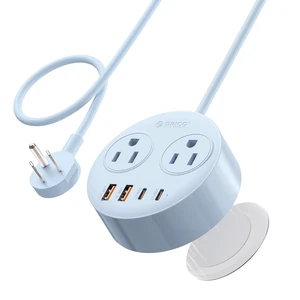 Magnetic Power Strip with 20W PD Fast Charging USB C Ports 6-in-1 Round Desktop Extension Cord (10ft) with 2 AC Outlets, 2 USB-C, 2 USB-A, Wall Mountable for Dorm Room & Office Magnetic Power Strip with 20W PD Fast Charging USB C Ports 6-in-1 Round Desktop Extension Cord (10ft) with 2 AC Outlets, 2 USB-C, 2 USB-A, Wall Mountable for Dorm Room & Office