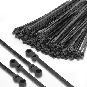 12 Inch Mountable Head Zip Ties with Screw Hole 200 Pcs, 120 LBS Mountable Head Cable Ties, UV Resistant, Wire Ties, Self-Locking ties for Indoor Outdoor Cable Management 12 Inch Mountable Head Zip Ties with Screw Hole 200 Pcs, 120 LBS Mountable Head Cable Ties, UV Resistant, Wire Ties, Self-Locking ties for Indoor Outdoor Cable Management
