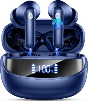 Wireless Earbuds, Bluetooth 5.4 Headphones, 4 ENC Mics, In-Ear Earphones Deep Bass Stereo, 40H Playtime, LED Display, Mini Charging Case, Ear Buds, IP7 Waterproof, Wireless Headphones, Android, iOS Wireless Earbuds, Bluetooth 5.4 Headphones, 4 ENC Mics, In-Ear Earphones Deep Bass Stereo, 40H Playtime, LED Display, Mini Charging Case, Ear Buds, IP7 Waterproof, Wireless Headphones, Android, iOS