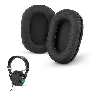 Perforated Replacement Earpads for Sony MDR 7506, V6 & CD900ST with Memory Foam Ear Pad & Suitable for Other On Ear Headphones (Black) Perforated Replacement Earpads for Sony MDR 7506, V6 & CD900ST with Memory Foam Ear Pad & Suitable for Other On Ear Headphones (Black)